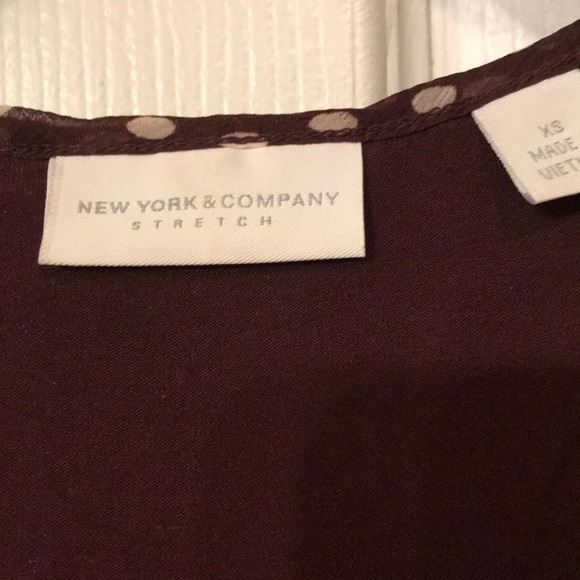 Ruffled brown polka dot sleeveless top - Picture 3 of 3